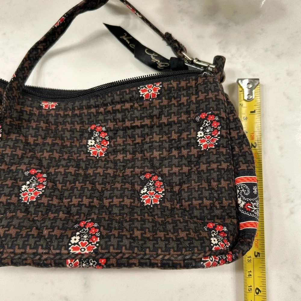 Vintage Vera Bradley Houndstooth Paisley Floral‎ Amy Brown Crossover Purse